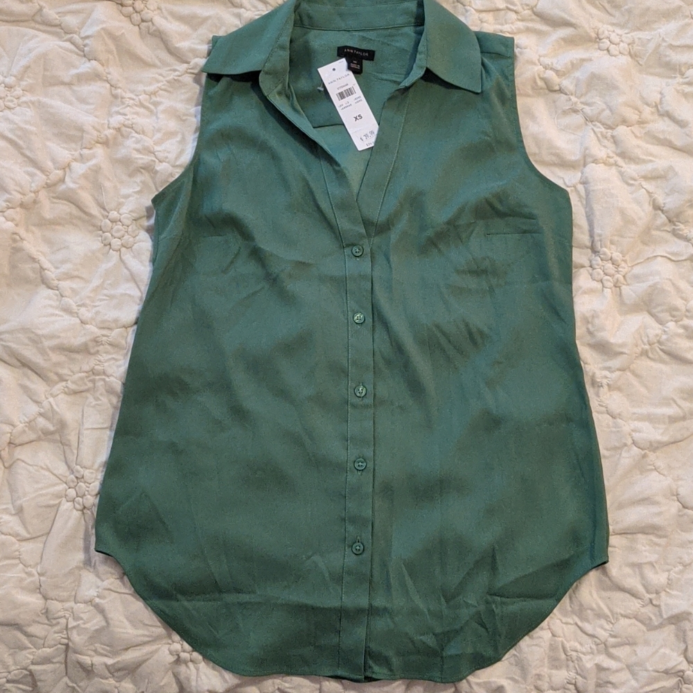 Ann Taylor Collared Tank Top